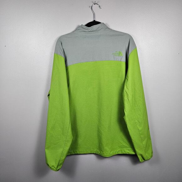 The North Face Men XL Green Gray Soft Shell Jacket Full Zip Outdoor Hiking - Picture 2 of 8